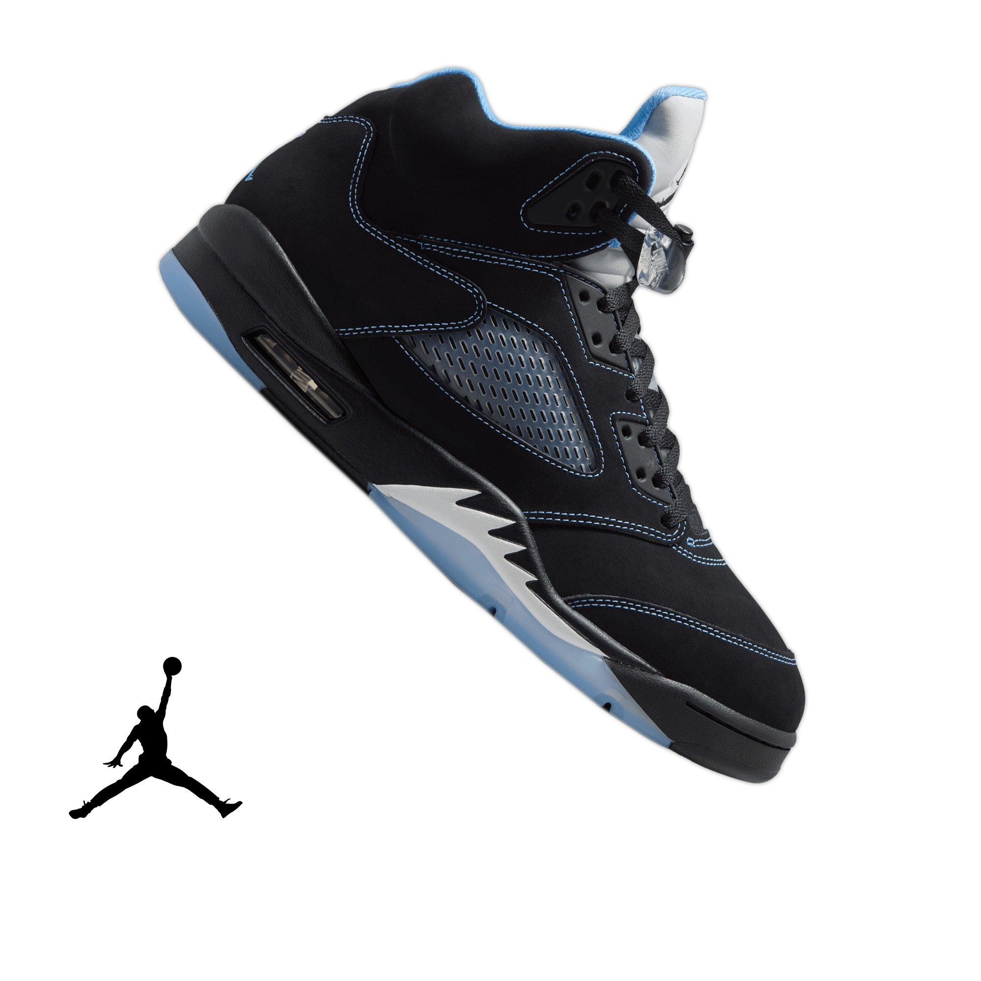Jordan 5 Retro "Black Carolina" Men's Shoe - BLACK/UNIVERSITY BLUE/WHITE